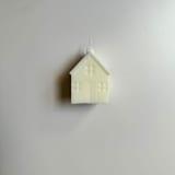 "Short White House Candle" - Christmas Decorations in white by Over By The Moon