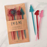 "Christmas Delight Stir Sticks" - Christmas Decorations in red by Em and Me Studio