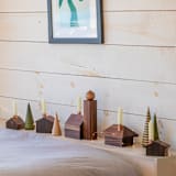 "Train Station" - Christmas Decorations in brown by Ann Nygard