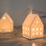 "Village House - Magic Light - 3.9"" - Christmas Decorations in white by Räder Designs