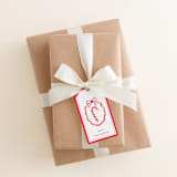 "Personalized Candy Cane Christmas Gift Tags (Set of 24)" - Holiday Gift Tags in red by Liesel Anne