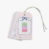 "Macaron Stack Gift Tags [Set of 8]" - Holiday Gift Tags in pink by Liesel Anne