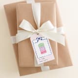 "Macaron Stack Gift Tags [Set of 8]" - Holiday Gift Tags in pink by Liesel Anne