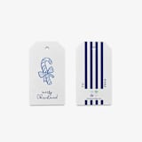 "Blue Candy Cane Gift Tags (Set of 24)" - Holiday Gift Tags in blue by Liesel Anne