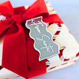 "From Santa Gift Tags, Set of 2" - Holiday Gift Tags in brass by Corduroy Effect