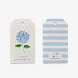 "Custom Blue Hydrangea Gift Tags (Set of 24)" - Holiday Gift Tags in blue by Liesel Anne