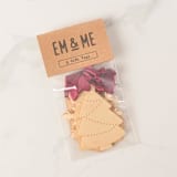 "Large Wood Gift Tags, set of 6" - Holiday Gift Tags in red by Em and Me Studio