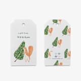 "Personalized Tree Squirrel Christmas Gift Tags (Set of 24)" - Holiday Gift Tags in green by Liesel Anne