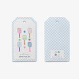 "Pickleball Personalized Gift Tags" - Holiday Gift Tags in blue by Liesel Anne
