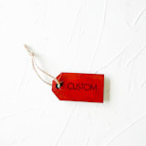 "Small Leather Gift Tag - Set of 4" - Holiday Gift Tags in brown by Left Grain