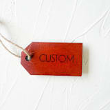 "Small Leather Gift Tag - Set of 4" - Holiday Gift Tags in brown by Left Grain