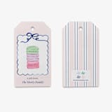 "Personalized Macaron Stack Gift Tags" - Holiday Gift Tags in pink by Liesel Anne