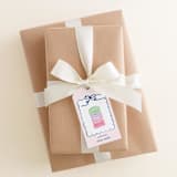 "Personalized Macaron Stack Gift Tags" - Holiday Gift Tags in pink by Liesel Anne