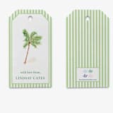 "Personalized Palm Tree Gift Tags (Set of 24)" - Holiday Gift Tags in green by Liesel Anne
