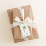 "Personalized Palm Tree Gift Tags (Set of 24)" - Holiday Gift Tags in green by Liesel Anne