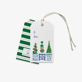 "Topiary Trio Holiday Gift Tags [Set of 8]" - Holiday Gift Tags in green by Liesel Anne