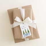 "Topiary Trio Holiday Gift Tags [Set of 8]" - Holiday Gift Tags in green by Liesel Anne