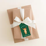"Personalized Merry Christmoose Christmas Gift Tags (Set of 24)" - Holiday Gift Tags in green by Liesel Anne