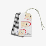 "Personalized Santa Claus Mug Holiday Gift Tags (Set of 24)" - Holiday Gift Tags in multicolor by Liesel Anne