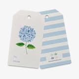 "Blue Hydrangea Gift Tags (Set of 8)" - Holiday Gift Tags in blue by Liesel Anne