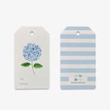 "Blue Hydrangea Gift Tags (Set of 8)" - Holiday Gift Tags in blue by Liesel Anne