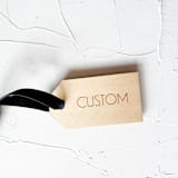 "Small Personalized Wooden Gift Tags, Set of 4" - Holiday Gift Tags in beige by Left Grain