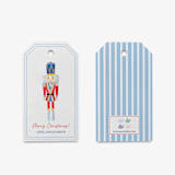 "Nutcracker Personalized Gift Tags" - Holiday Gift Tags in multicolor by Liesel Anne