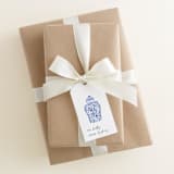 "Ginger Jar Gift Tags [Set of 8]" - Holiday Gift Tags in blue by Liesel Anne