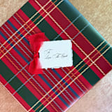 "Holiday Handmade Paper Gift Tags with Merry Red Bow | Set of 10 | Custom Text" - Holiday Gift Tags in red by Cotton and Bow