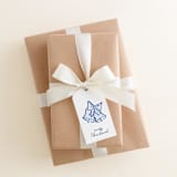 "Blue Christmas Bells Gift Tags (Set of 8)" - Holiday Gift Tags in blue by Liesel Anne