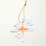 "Die-cut Stardust Tags- Set of 10" - Holiday Gift Tags in yellow by Inkspiringletters