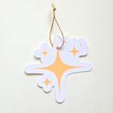 "Die-cut Stardust Tags- Set of 10" - Holiday Gift Tags in yellow by Inkspiringletters
