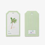"Palm Tree Gift Tags (Set of 24)" - Holiday Gift Tags in green by Liesel Anne
