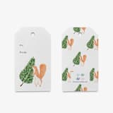 "Tree Squirrel Christmas Gift Tags (Set of 24)" - Holiday Gift Tags in green by Liesel Anne
