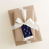 "Après Ski Navy Skier Gift Tag [Sets of 8]" - Holiday Gift Tags in blue by Liesel Anne
