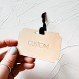 "Personalized Wooden Name Plate Gift Tag" - Holiday Gift Tags in beige by Left Grain
