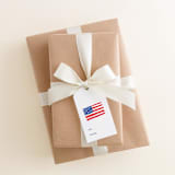 "American Flag Gift Tags (Set of 24)" - Holiday Gift Tags in blue by Liesel Anne