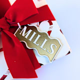 "Personalized Swiggle Gift Tag" - Holiday Gift Tags in brass by Corduroy Effect