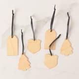 "Small Wood Gift Tags, set of 6" - Holiday Gift Tags in black by Em and Me Studio