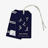 "Personalized Après Ski Navy Skier Gift Tag [Sets of 24]" - Holiday Gift Tags in blue by Liesel Anne