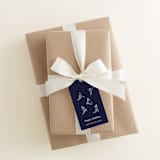 "Personalized Après Ski Navy Skier Gift Tag [Sets of 24]" - Holiday Gift Tags in blue by Liesel Anne