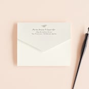 "Greenery Crown" - Savvy Wedding Invitations in Navy by Susan Moyal - Closed