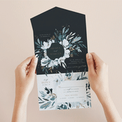 "Romance" - Savvy Wedding Invitations in Neptune by Leah Bisch - Foil Interior