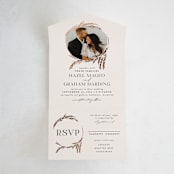 "Locket" - Savvy Wedding Invitations in Pearl by Erin L. Wilson - Open