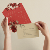 "Happiness" - Savvy Wedding Invitations in Cherry by Shannon Chen of Four Wet Feet Studio - Animated View