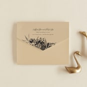 "Happiness" - Savvy Wedding Invitations in Cherry by Shannon Chen of Four Wet Feet Studio - Closed