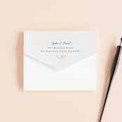 "Gilded Leaves" - Savvy Wedding Invitations in Classic White by Kelly Schmidt - Closed