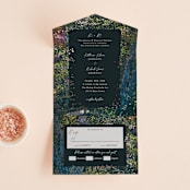 "By the Creek" - Savvy Wedding Invitations in Emerald by Becky Nimoy - Open