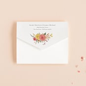 "Enchanting" - Savvy Wedding Invitations in Burgundy by Susan Moyal - Closed