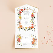 "Enchanting" - Savvy Wedding Invitations in Burgundy by Susan Moyal - Open